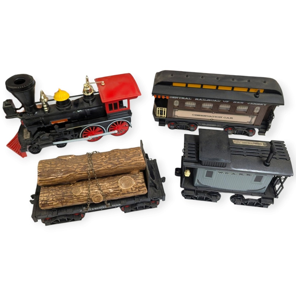 Jim Beam Train Decanter Set The General Locomotive W&A RR 4 Piece Collection